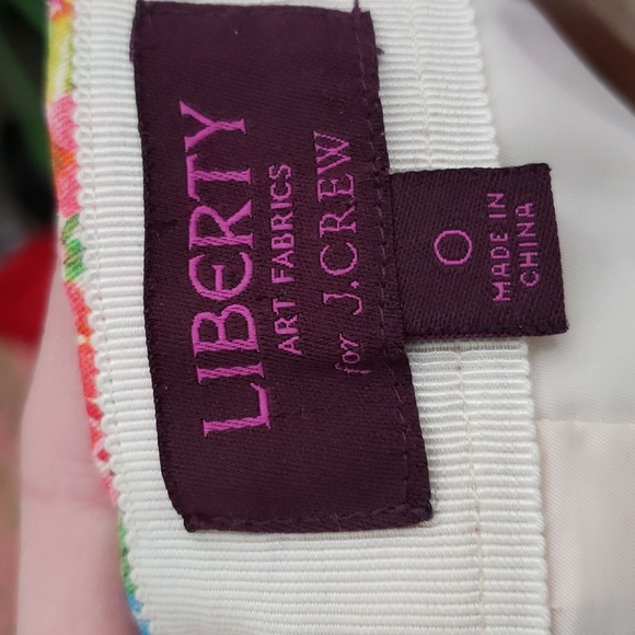 J Crew Liberty Art Fabrics Skirt Stunning Floral Colors Pockets Zip Yellow SZ 0 - Picture 8 of 13
